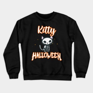 Funny Halloween 2020 Black Kitty Cat Lover Costume Crewneck Sweatshirt